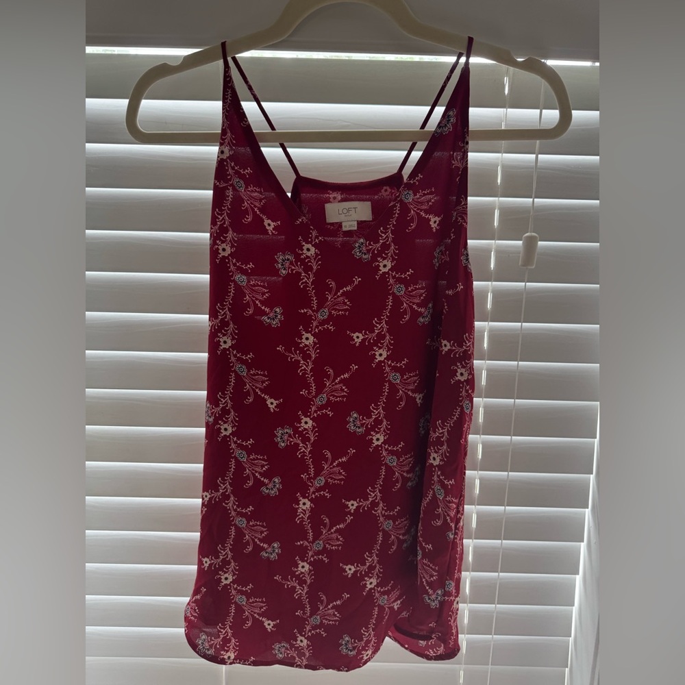 LOFT Red Dressy Tank